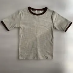 エヘカソポ　チェック半袖カットソー