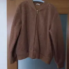 ブラウン ボアジャケット XL