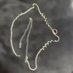 スパイクデザイン シルバーネックレス