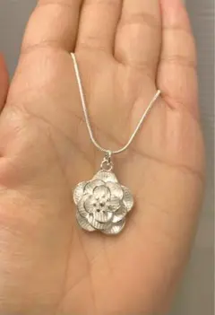 925刻印シルバーセットジュエリー: 桜のペンダント&チェーン