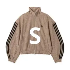 adidas チェック トラックトップ ベージュ Sサイズ ジャージのサムネイル