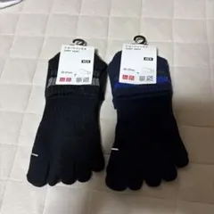 【新品】ユニクロ　メンズ5本指　ハーフソックス25-27 2足セットのサムネイル