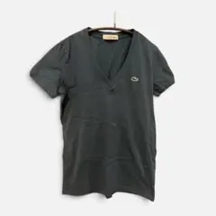 LACOSTE Vネック Tシャツ 半袖 ブラック ラコステ Mサイズ
