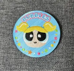 パワーパフガールズ 刺繍缶バッチビスケット バブルス