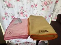 YOGA WEAR ピンクタオル & LAVA イエローヨガマットセット
