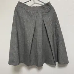 23区 タックスカート 千鳥格子 Aライン フレア 32