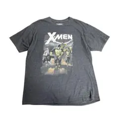 プリントTシャツ　アメコミ　X-MEN MARVEL グレー　XL 古着　8Sa