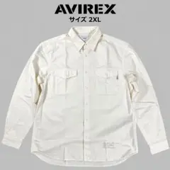 AVIREX アヴィレックス ポプリンシャツ 白 2XL タグ付・訳あり