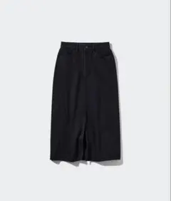 UNIQLO デニムロングスカート ダークグレー　ユニクロ　レディース　L