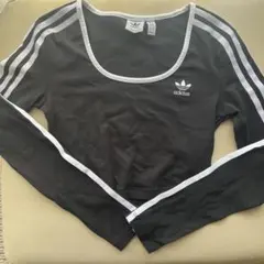 adidas ブラック 長袖Tシャツ M