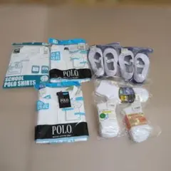 POLO ポロシャツ 130cm他スク−ルシュ-ズ　靴下