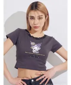 新品タグ付き エヴリス EVRISメロクロコラボ レースドッキングクロミTシャツのサムネイル