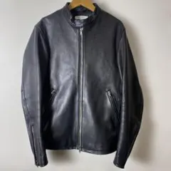 【BEAUTY & YOUTH】ラムレザー シングル ライダース ジャケット　L