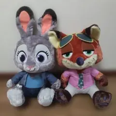 ズートピア2スーパーラージぬいぐるみ～ジュディ・ホップス＆ニック・ワイルドセット