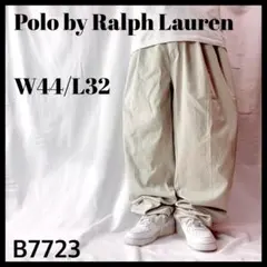 90s ポロバイラルフローレン 2タックチノパン W44B L32 ビッグサイズ