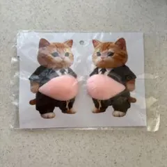 ち*い様 ☆お腹シール ねこ 3Dシール 2枚入り☆