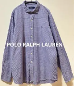 美品　POLO RALPH LAUREN ラルフローレン　チェック長袖シャツ