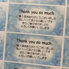 サンキューシール　雪の結晶フレームB 72枚