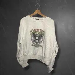 COMPLETE グレー クロップドスウェットトレーナー