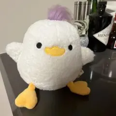 鳥 ぬいぐるみ ホワイト パープルヘア