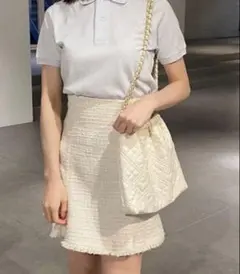 【SNIDEL】ツイードミニフレアースカート