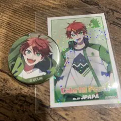 カラフルピーチ　コレクションガム　ステッカー　じゃぱぱ　缶バッジ　２点セット