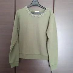 earth music&ecology オリーブグリーン長袖トップス