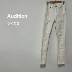 Audition オーディション デニム ダメージデニム ホワイトデニム Mのサムネイル