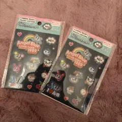 エンジェルブルー デニムファブリックステッカーセリア　平成 レトロ　ナカムラくん