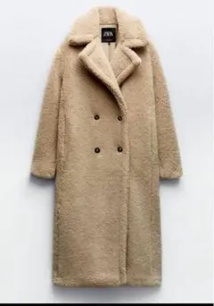 ZARA ザラ ロング丈ボアコート テディーベアコート ZARA ザラ ロング丈ボアコート テディーベアコート