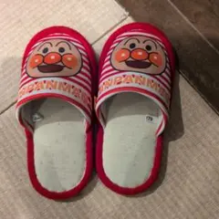 アンパンマン スリッパ 赤と白ストライプ
