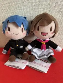 【新品未使用】初音ミクシリーズふわぷちミニぬいぐるみ 　制服Ver. 2種セット