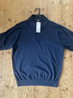 新品未使用　UNIQLO ウォッシャブルニットポロセーター半袖　Lサイズ