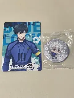 ブルーロック 缶バッジ カードセットくら寿司　凪誠志郎　世一　凜