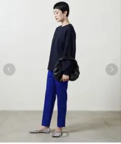 ＜UNITED ARROWS＞W/PU SAXONY スリムパンツ B †