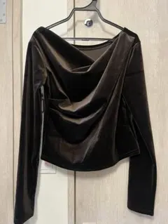 GRL ベロアドレープトップス[dk1551]