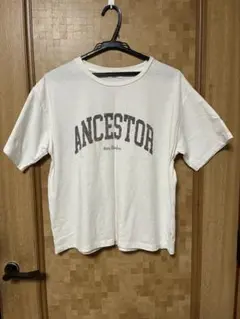 ANCESTOR ロゴプリント 半袖 Tシャツ ホワイト