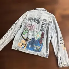 ZARA　グラフィックペイント デニムジャケット