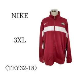 訳あり NIKE ナイキ 赤×白 長袖 ジャージ 3XL TEY32-18