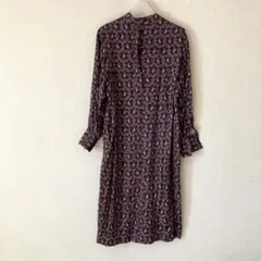 SOULEIADO ソレイアード　ワンピース　ロング　ペイズリー　総柄　サテン風