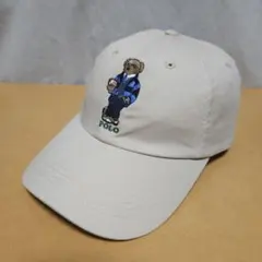 POLO ポロ キャップ 茶 ベージュ ポロベア ラルフローレン ポニー 古着