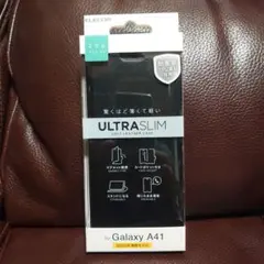 Galaxy A41用ウルトラスリムソフトレザーケース ブラック