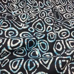 アフリカンプリント 1ヤード　ネイビー アフリカ布 ファブリック 綿 235