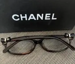 CHANEL シャネル3450-B-A ココマーク ラインストーン 度なしメガネ