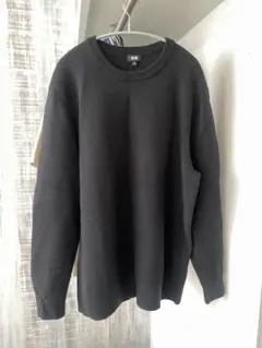 UNIQLO ウォッシャブルミラノリブクルーネックセーター　XXL ブラック