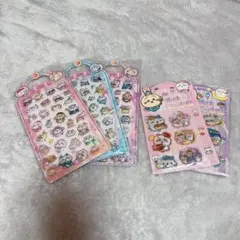 【訳アリ大特価】ちいかわぷくぷくシール3枚＋ウォーターシール2枚セットまとめ売り