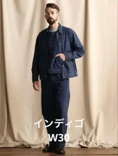 【新品未使用】Schott/ショット ヒッコリー デニムパンツ インディゴ 30のサムネイル