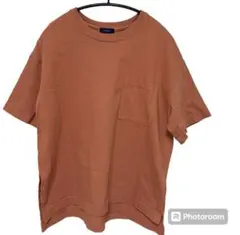 【美品】SHIPS シップス　綿100% Tシャツ オレンジ　胸ポケット　フリーのサムネイル