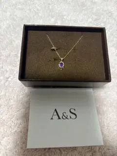 agate アガット K10 ネックレス アメジスト