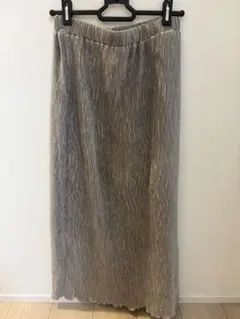 プリーツ ロングスカート グレーのサムネイル